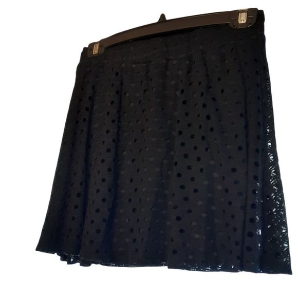 Joe B Eyelet Skirt Mini Black Size Medium - Picture 1 of 9